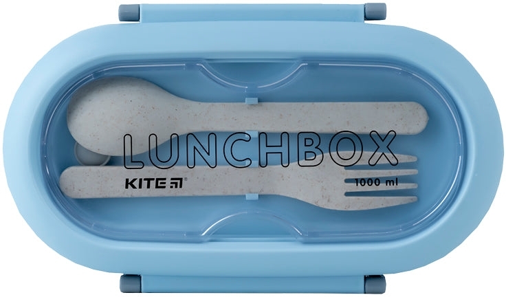 Ланчбокс Kite з розділювачем 1000 мл, блакитний (k23-185-2)фото3