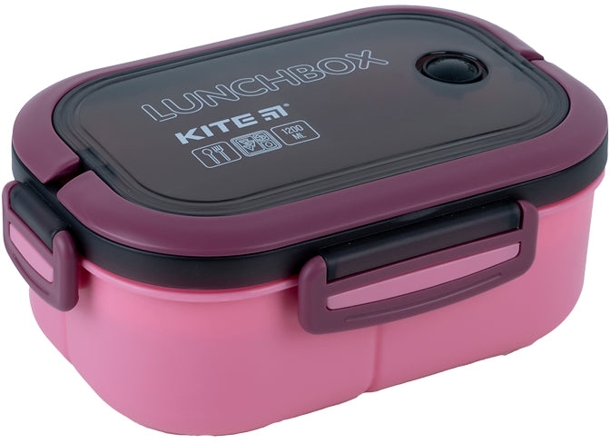 Ланчбокс Kite с разделителем 1200 мл, бордовый (k23-184-3) фото 