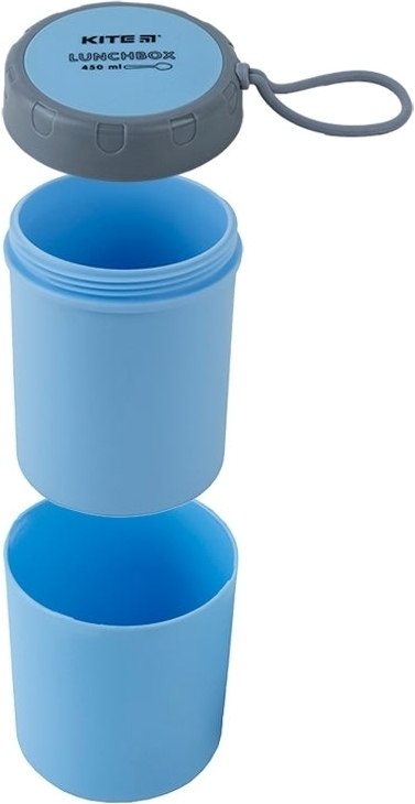 Ланчбокс Kite круглый 450 мл голубой (k23-187-2) фото