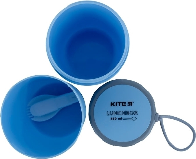 Ланчбокс Kite круглый 450 мл голубой (k23-187-2) фото 2