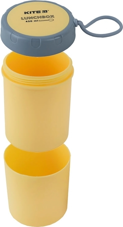 Ланчбокс Kite круглий 450 мл, жовтий (k23-187-1)фото3