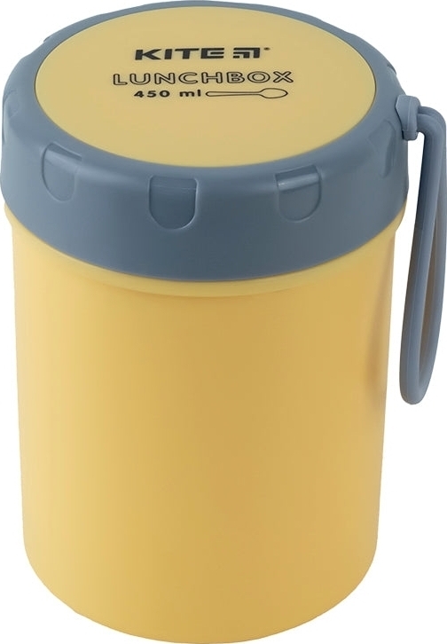 Ланчбокс Kite круглий 450 мл, жовтий (k23-187-1)фото4