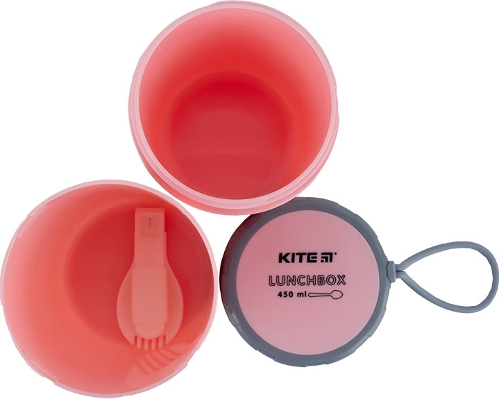 Ланчбокс Kite круглий 450 мл, рожевий (k23-187-3)фото2