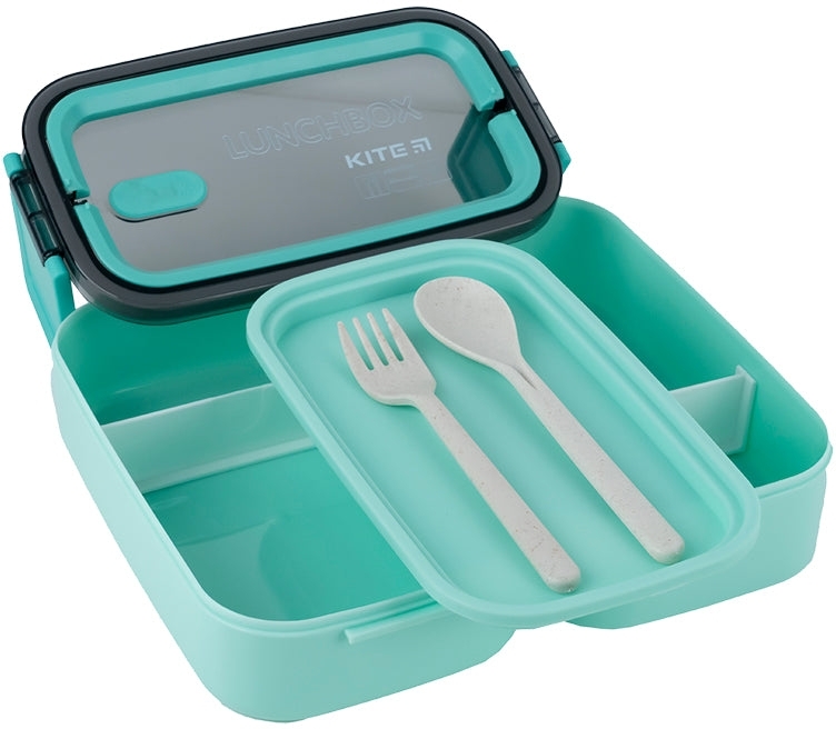 Ланчбокс Kite подвійний з наповненням 1400 мл, зелений (k23-183-2)фото3