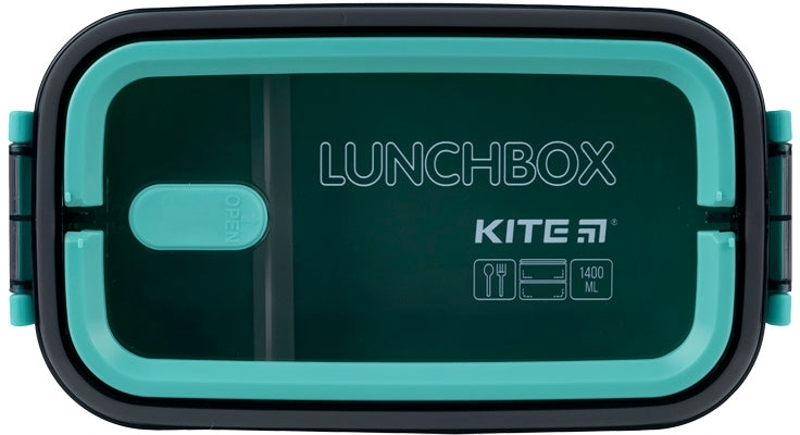 Ланчбокс Kite подвійний з наповненням 1400 мл, зелений (k23-183-2)фото5
