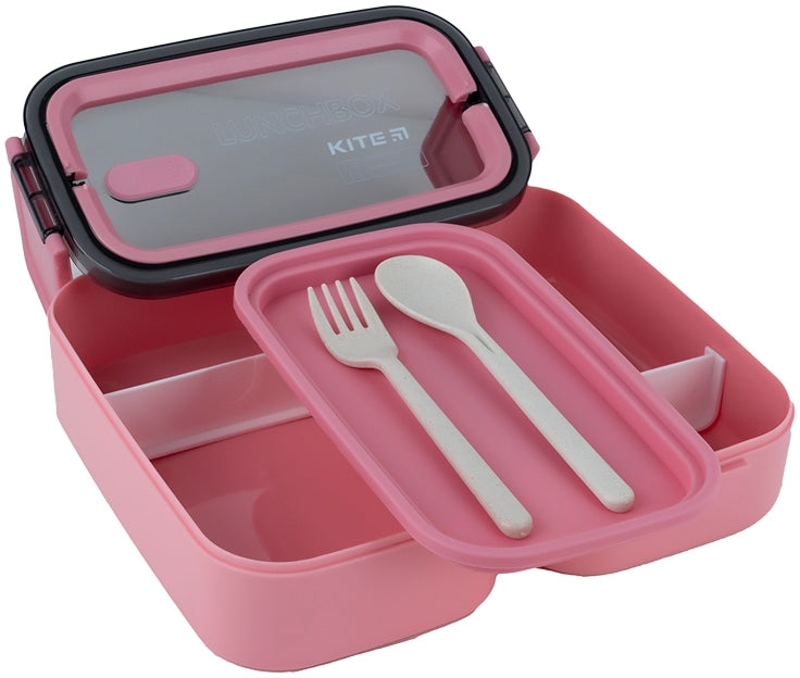 Ланчбокс Kite подвійний з наповненням 1400 мл, рожевий (k23-183-3)фото3