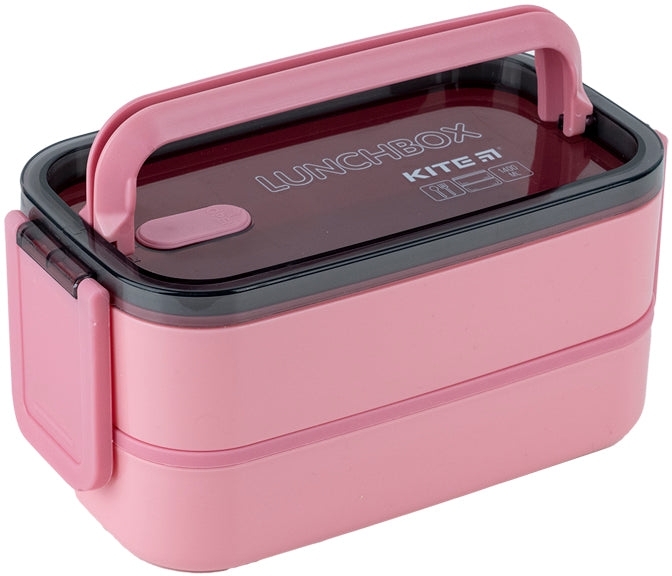 Ланчбокс Kite подвійний з наповненням 1400 мл, рожевий (k23-183-3)фото4