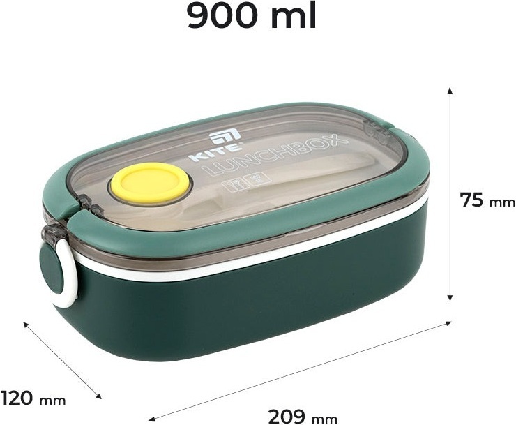 Ланчбокс Kite 900 мл зеленый (k25-1180-3) фото