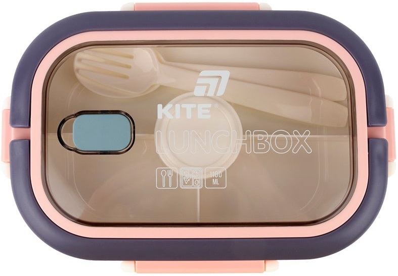 Ланчбокс Kite с разделителем 1100 мл, бежевый (k25-1182-1) фото