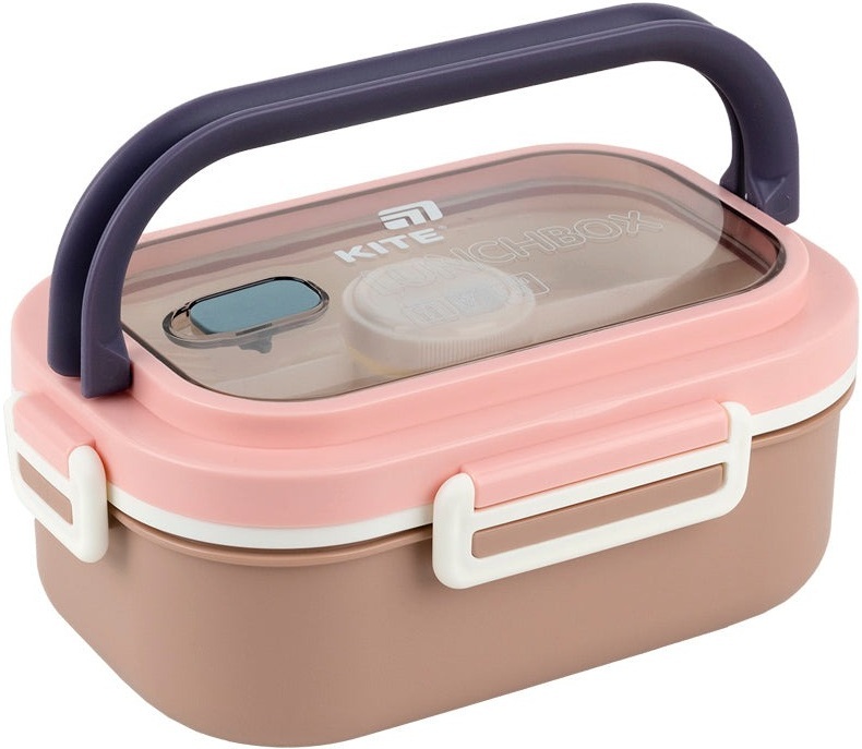 Ланчбокс Kite с разделителем 1100 мл, бежевый (k25-1182-1) фото