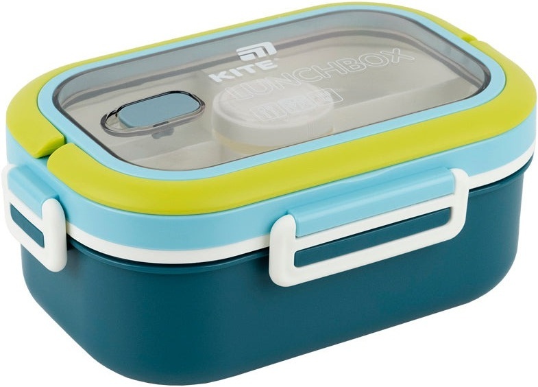 Ланчбокс Kite з розділювачем 1100 мл, синій (k25-1182-2)фото