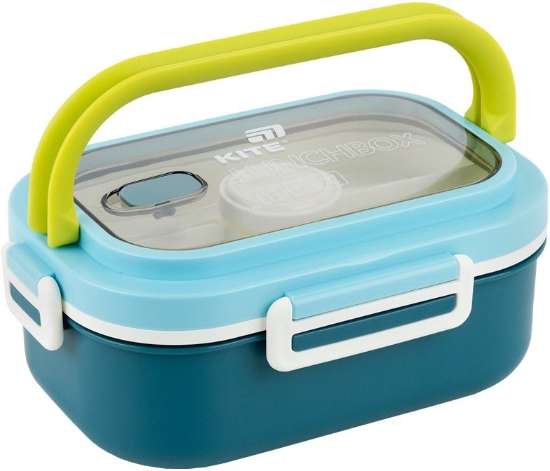Ланчбокс Kite з розділювачем 1100 мл, синій (k25-1182-2)фото