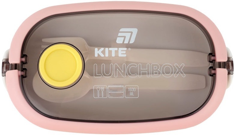 Ланчбокс Kite двойной с наполнением 1600 мл, бежевый (k25-1181-1) фото
