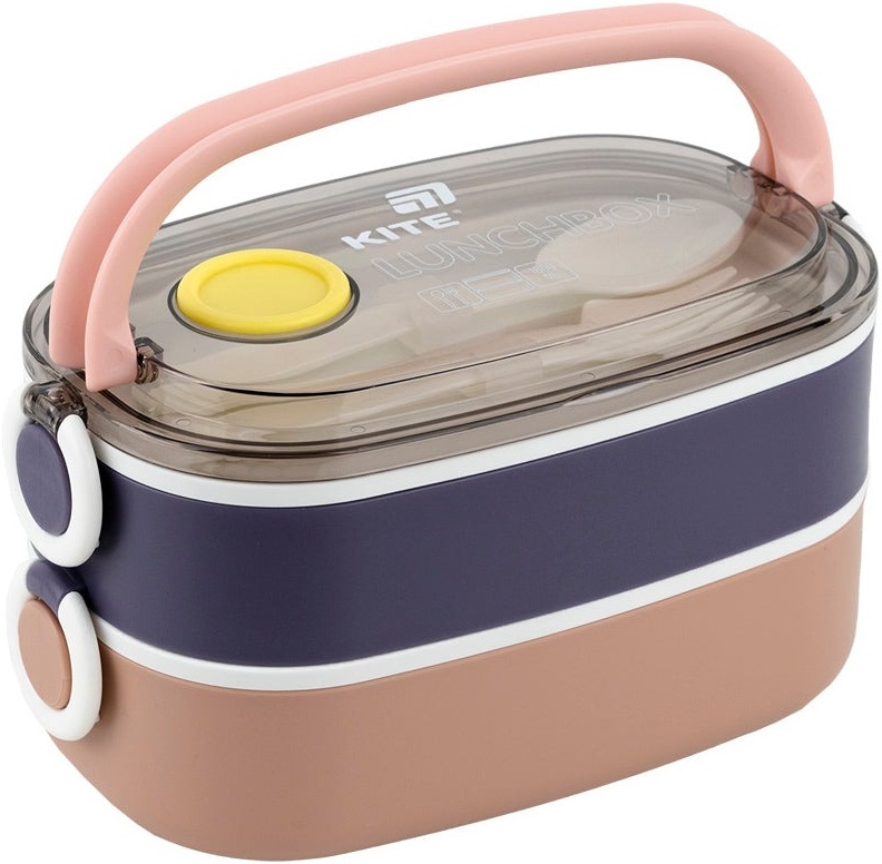 Ланчбокс Kite двойной с наполнением 1600 мл, бежевый (k25-1181-1) фото 5