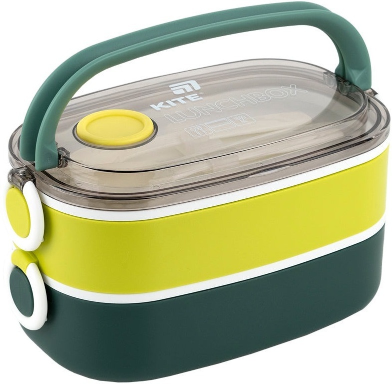 Ланчбокс Kite двойной с наполнением 1600 мл, зеленый (k25-1181-3) фото 5