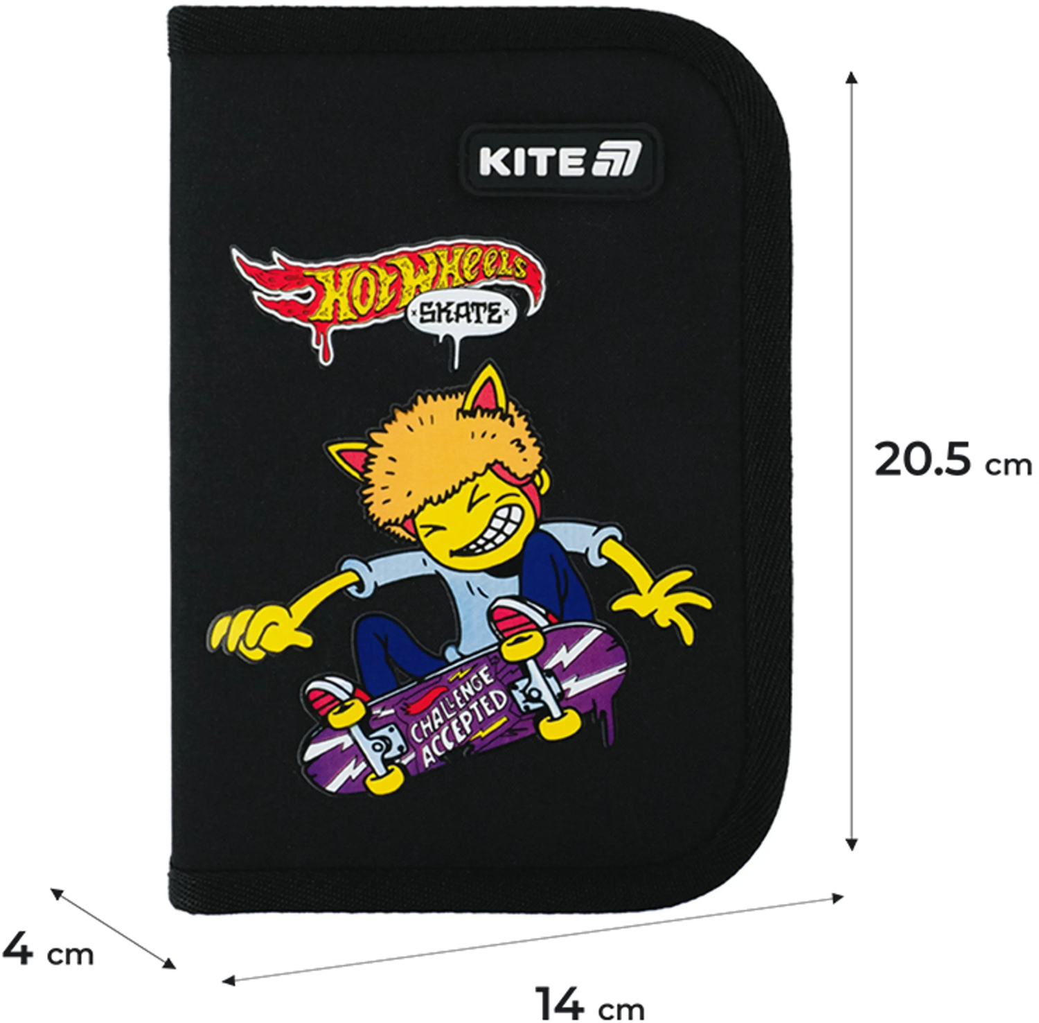 Пенал Kite без наповнення 622-2 Hot Wheels (hw25-622-2)фото