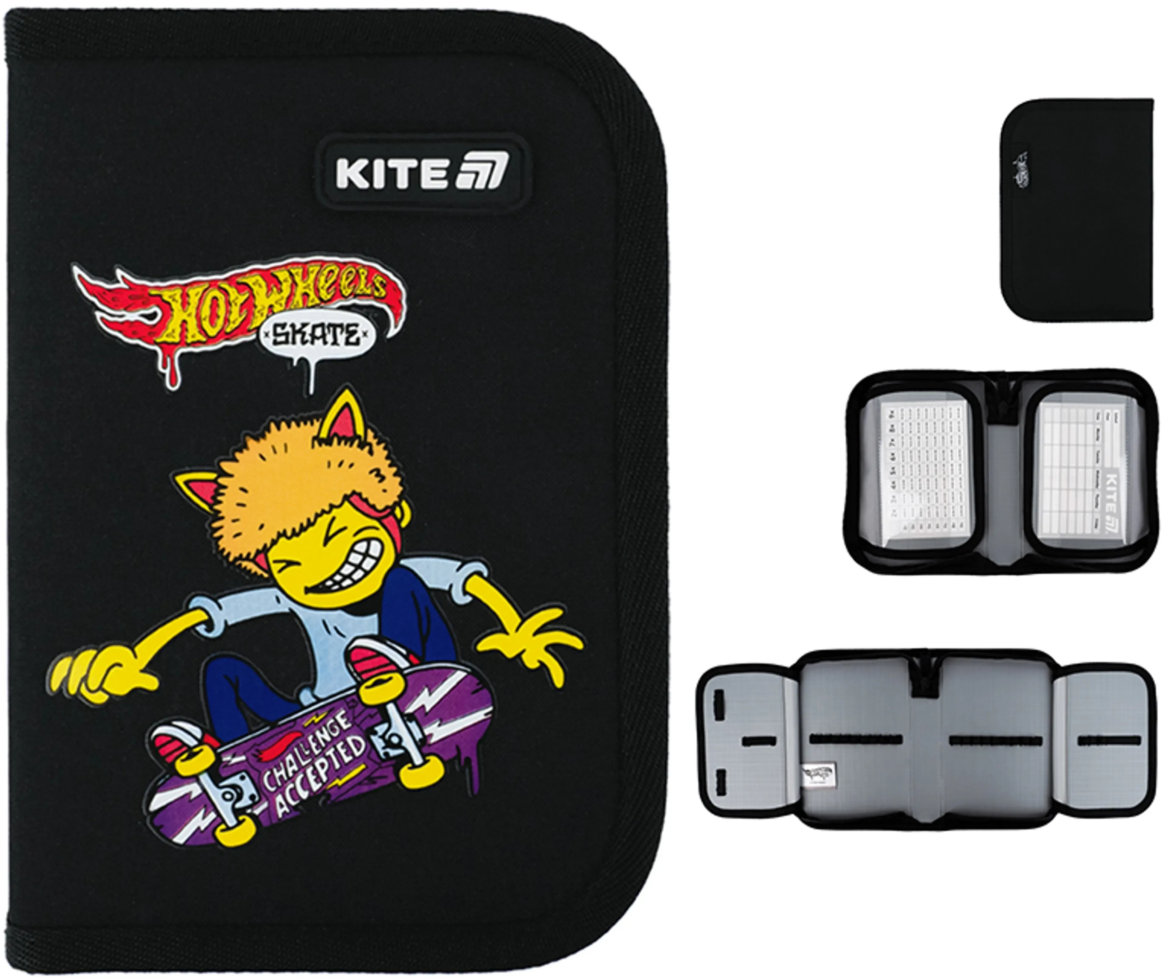 Пенал Kite без наповнення 622-2 Hot Wheels (hw25-622-2)фото2