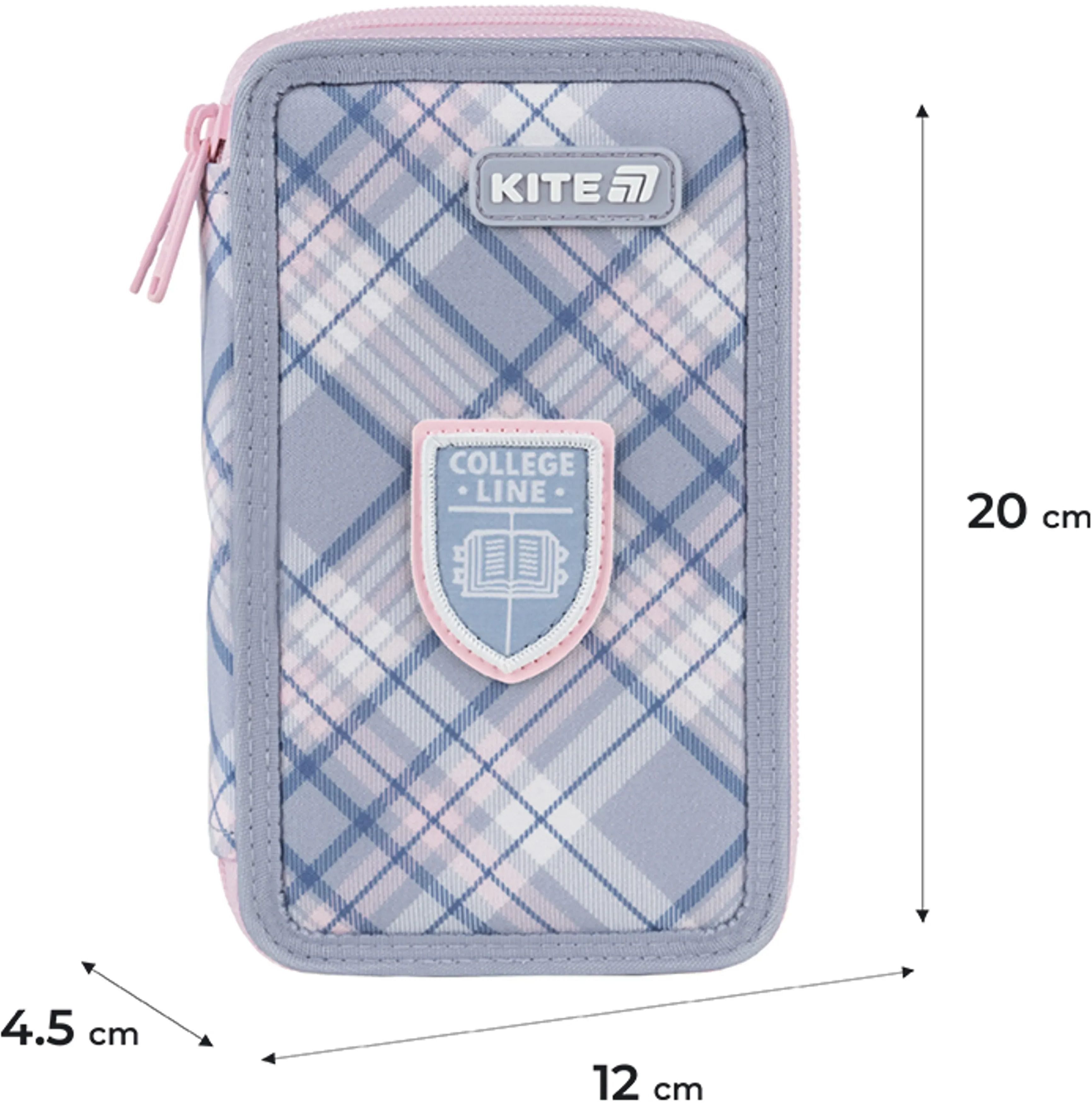 Пенал Kite 2 від., без наповнення 623 College Line Girl (k25-623-1)фото6
