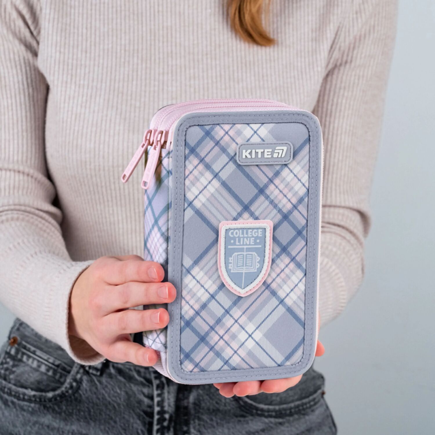 Пенал Kite 2 від., без наповнення 623 College Line Girl (k25-623-1)фото