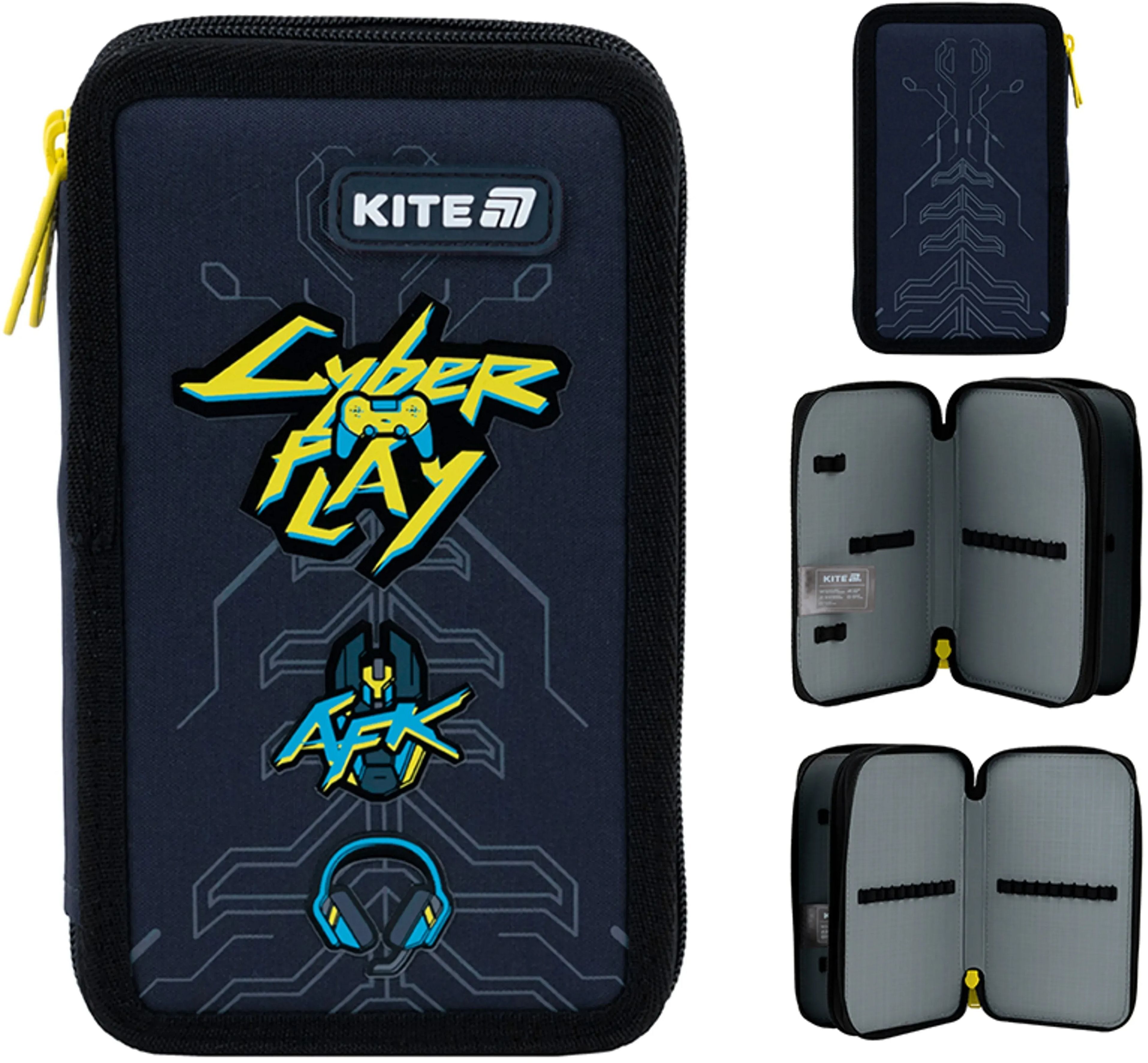 Пенал Kite 2, без наполнения 623 Cyber (k25-623-4) фото 5