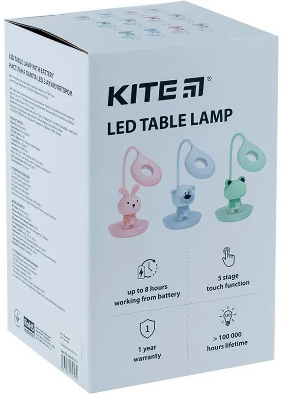 Настольная лампа Kite LED с аккумулятором Bear, белый (k24-492-2-1) фото 7