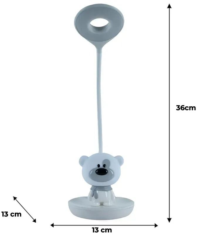 Настольная лампа Kite LED с аккумулятором Bear, белый (k24-492-2-1) фото 5