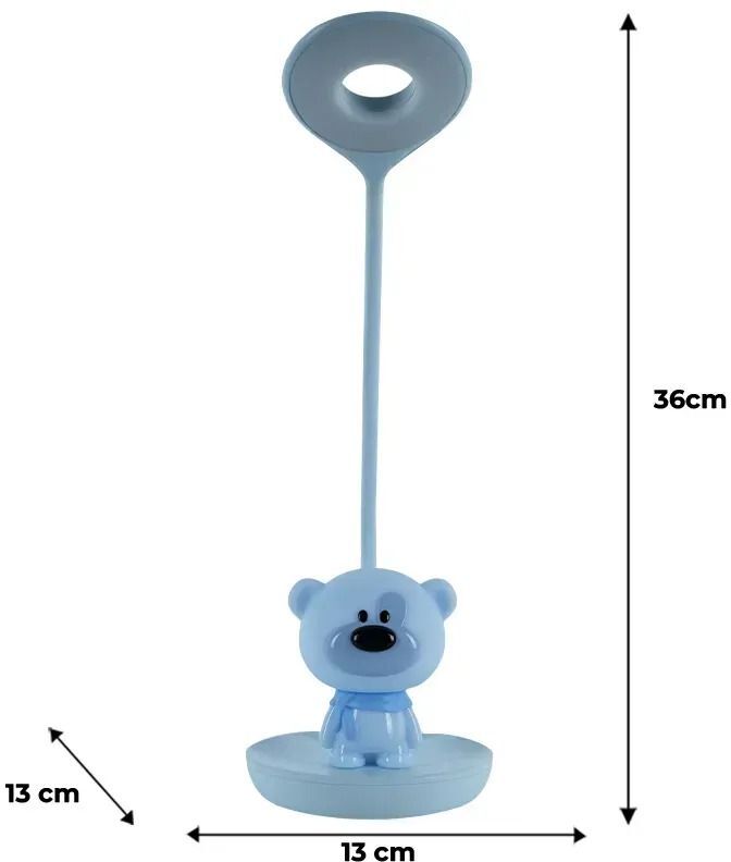 Настольная лампа Kite LED с аккумулятором Bear, синий (k24-492-2-3) фото 5