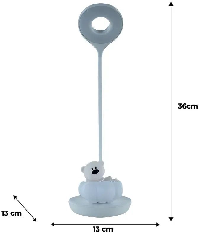 Настольная лампа Kite LED с аккумулятором Cloudy Bear, белый (k24-493-2-1) фото 5