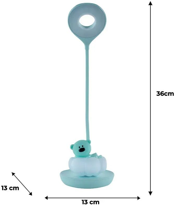 Настольная лампа Kite LED с аккумулятором Cloudy Bear, зеленый (k24-493-2-4) фото 5