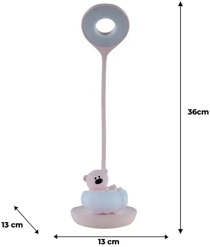 Настольная лампа Kite LED с аккумулятором Cloudy Bear, розовый (k24-493-2-2) фото 5