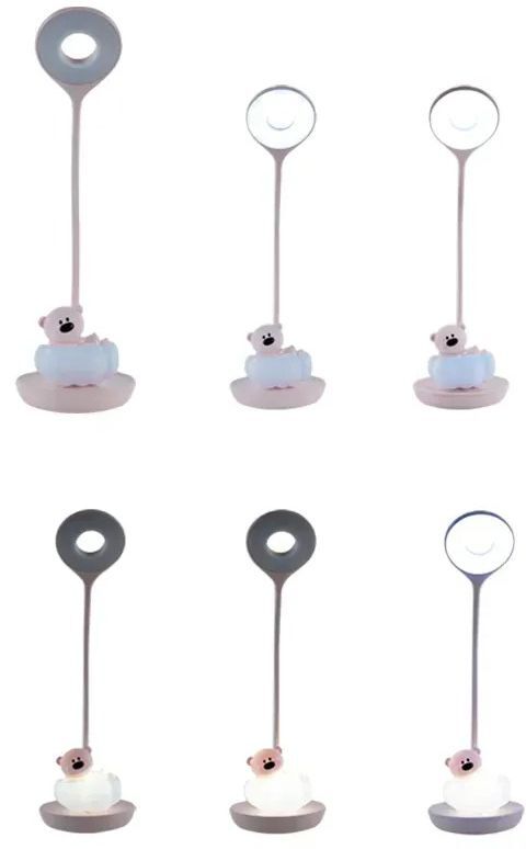 Настольная лампа Kite LED с аккумулятором Cloudy Bear, розовый (k24-493-2-2) фото 4