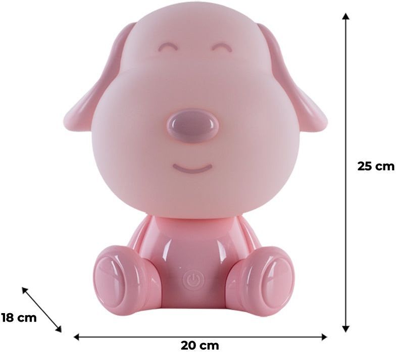 Светильник-ночник Kite LED с аккумулятором Doggy, розовый (k24-491-3-2) фото 3