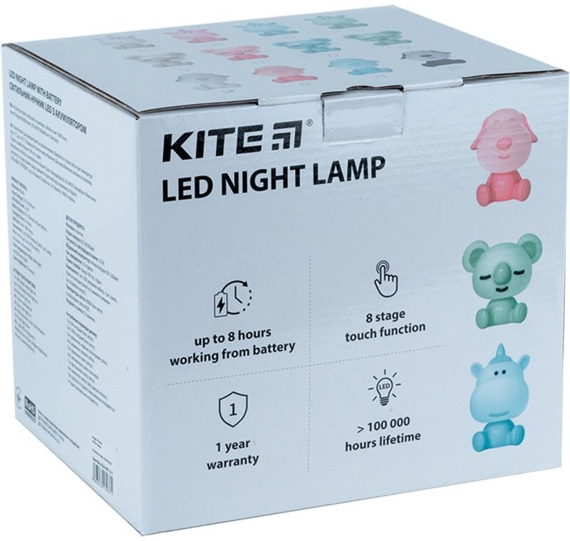 Светильник-ночник Kite LED с аккумулятором Koala, синий (k24-491-2-3) фото 6