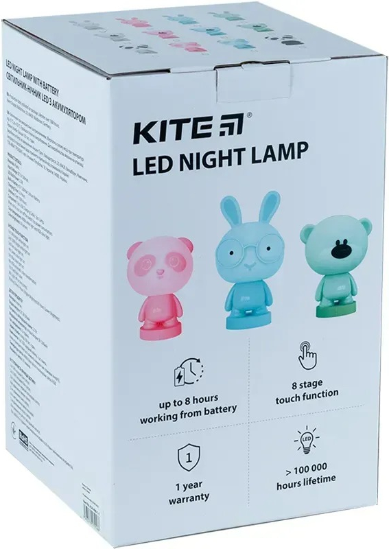 Світильник-нічник Kite LED з акумулятором Panda, рожевий (k24-490-3-2)фото6