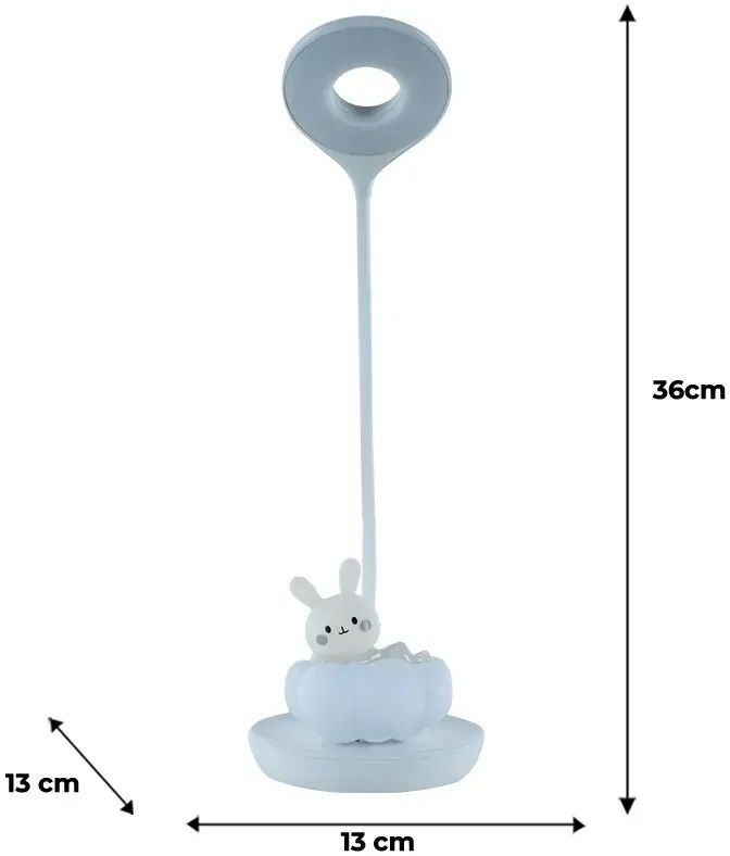 Настольная лампа Kite LED с аккумулятором Cloudy Bunny, белый (k24-493-1-1) фото 5