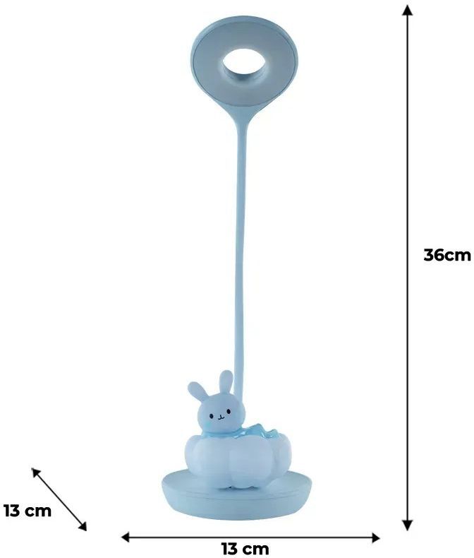 Настольная лампа Kite LED с аккумулятором Cloudy Bunny, синий (k24-493-1-3) фото 5