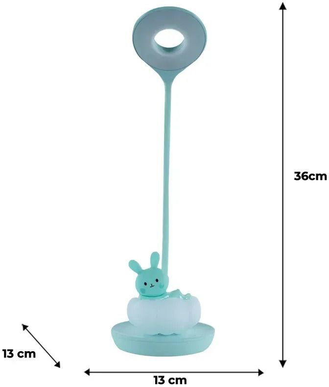 Настольная лампа Kite LED с аккумулятором Cloudy Bunny, зеленый (k24-493-1-4) фото 5