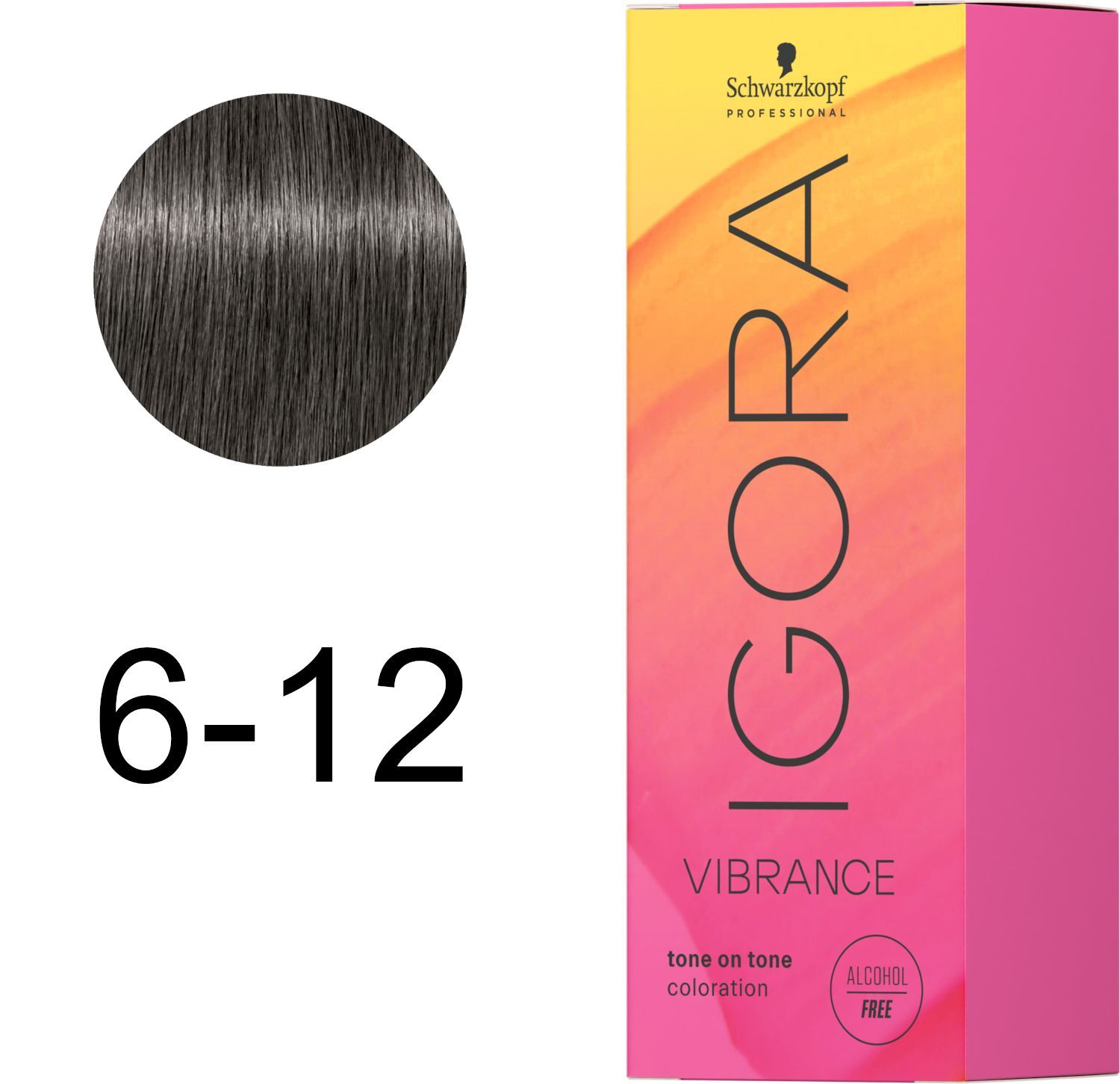 Фарба для волосся Igora Vibrance 6-12 Темно-русявий попелястий 60 млфото