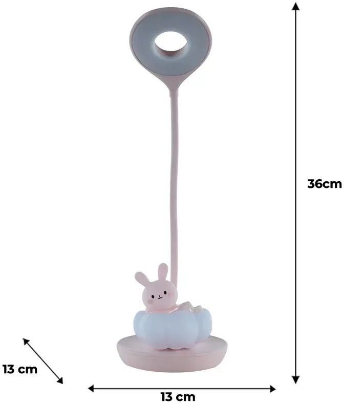 Настольная лампа Kite LED с аккумулятором Cloudy Bunny, розовый (k24-493-1-2) фото 5