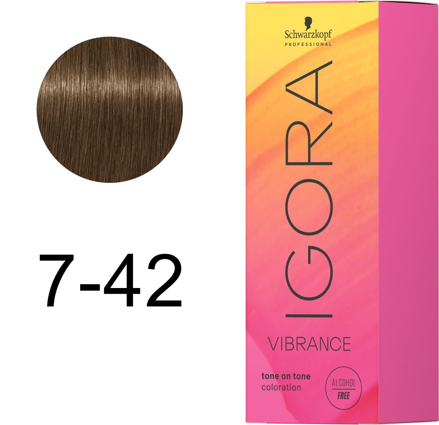 Краска для волос Igora Vibrance 7-42 Средне-русый бежево-пепельный 60 мл фото 