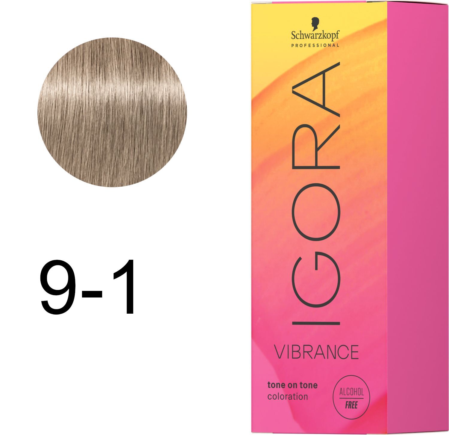 Краска для волос Igora Vibrance 9-1 Очень светлый пепельный блонд 60 мл фото 