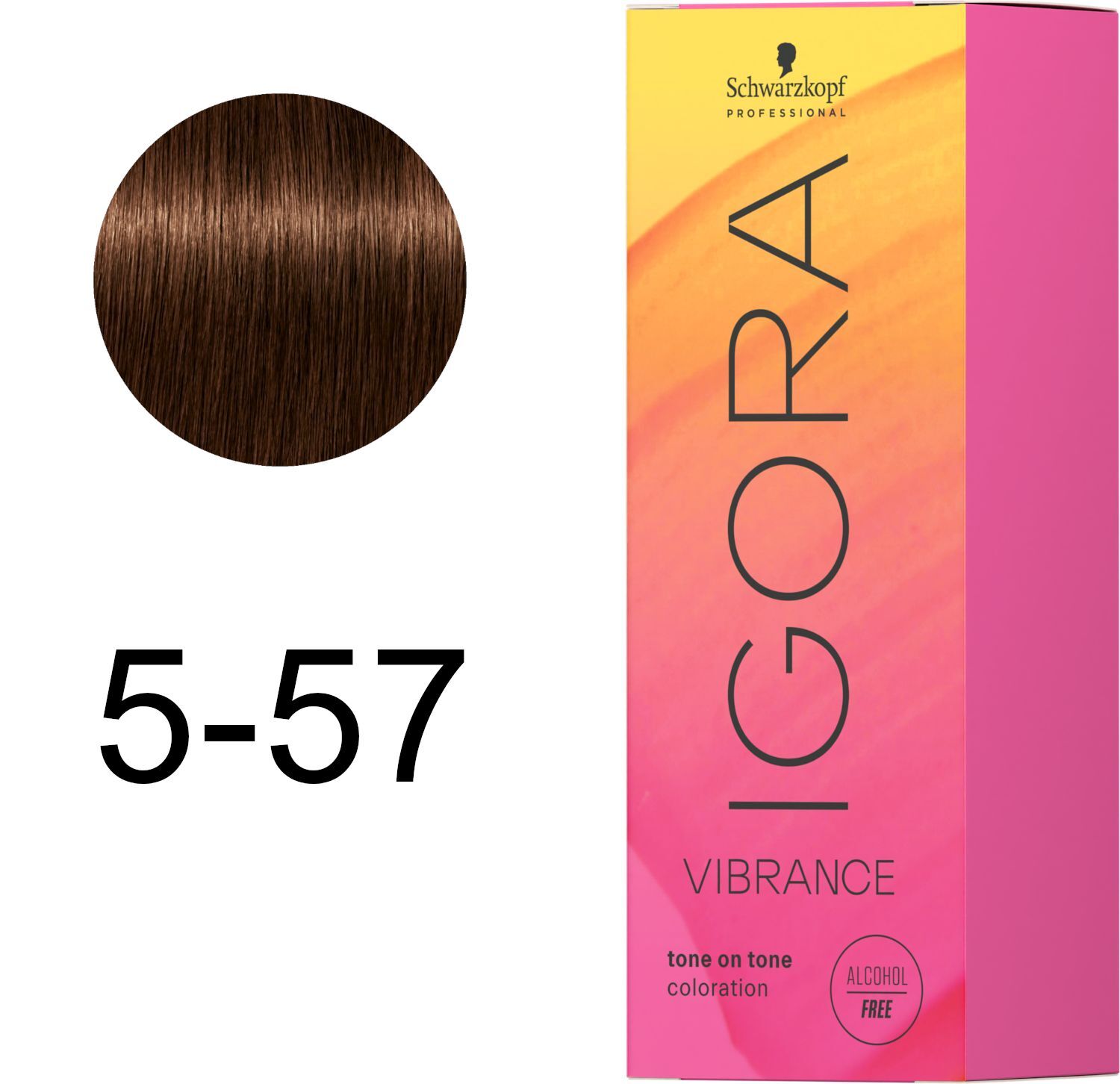 Краска для волос Igora Vibrance 5-57 Светло-коричневый золотистый медный 60 мл фото 