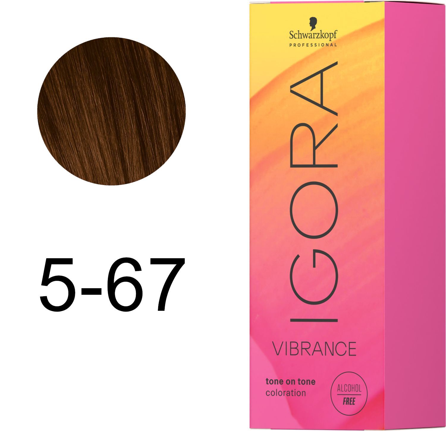 Краска для волос Igora Vibrance 5-67 Светло-коричневый медно-коричневый 60 мл фото 