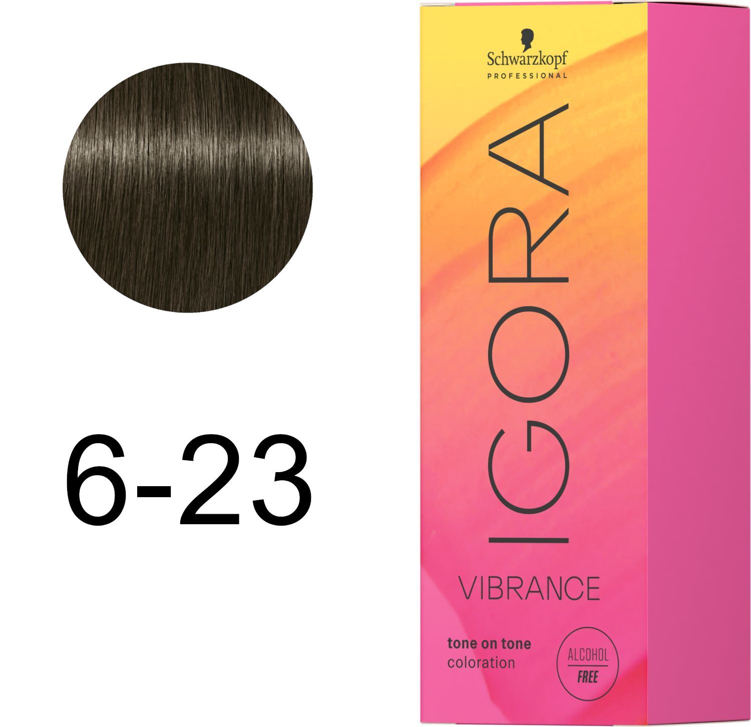 Фарба для волосся Igora Vibrance 6-23 Темно-русявий попелясто-матовий 60 млфото