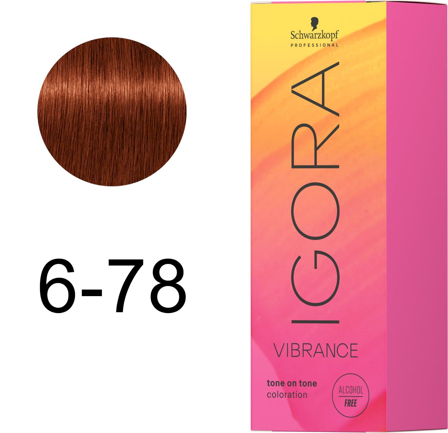 Краска для волос Igora Vibrance 6-78 Темно-русый медно-красный 60 мл фото