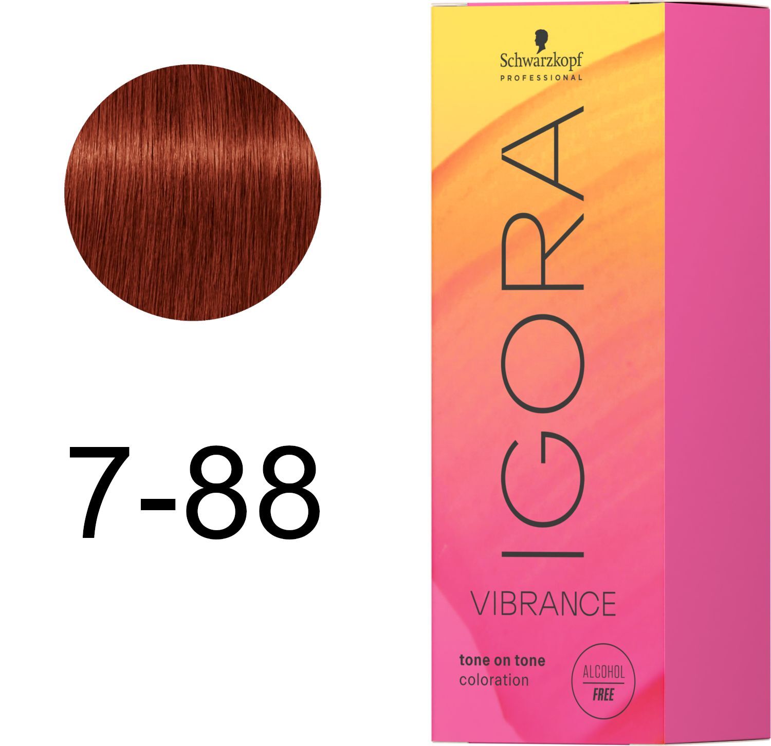 Фарба для волосся Igora Vibrance 7-88 Середньо-русявий червоний екстра 60 млфото