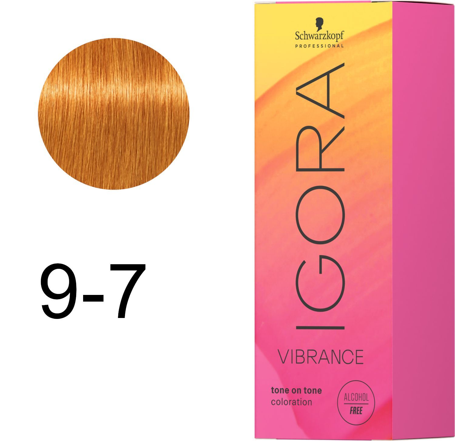 Краска для волос Igora Vibrance 9-7 Очень светлый медный блонд 60 мл фото 