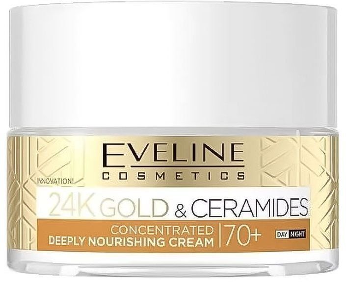 Крем для обличчя Eveline 24K Gold & Ceramidy 70+ поживний 50 млфото2
