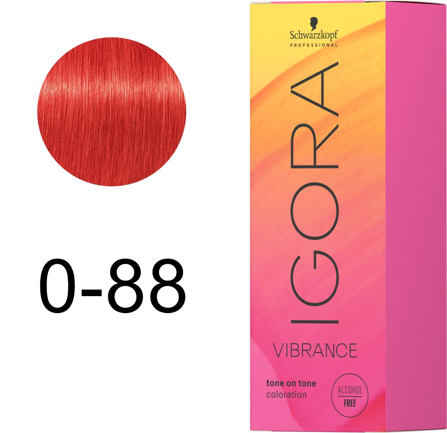 Фарба для волосся Igora Vibrance 0-88 Бустер червоний концентрат 60 млфото