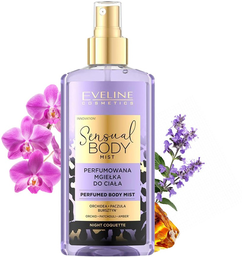 Парфумований спрей для тіла Eveline Sensual Body Mist Night Coquette 150 млфото